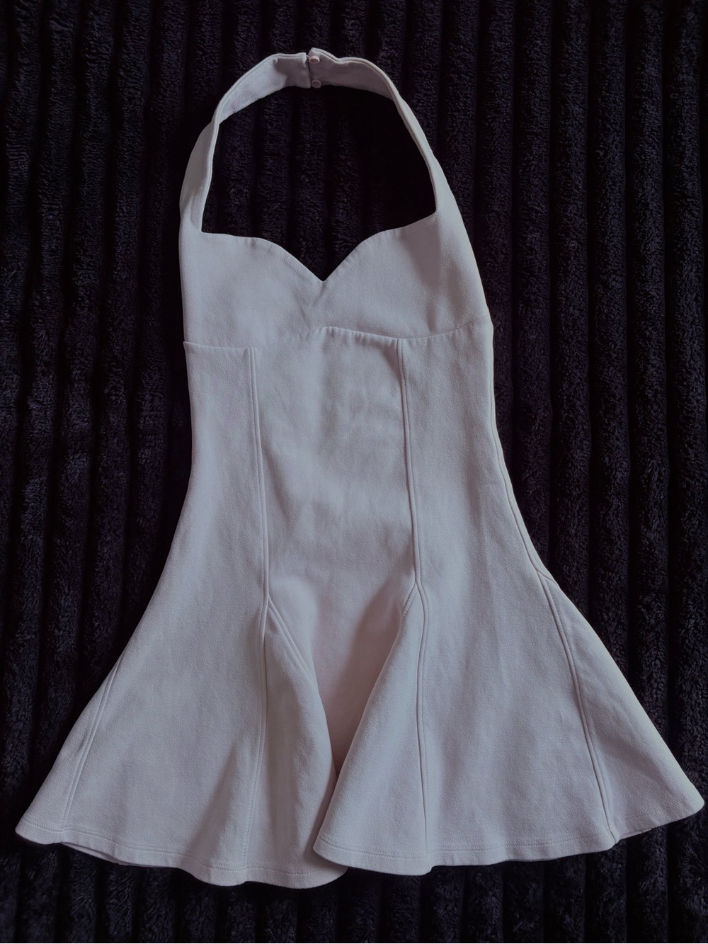 zara light pink halter neck mini dress